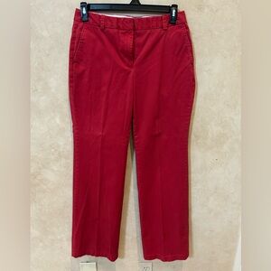 Lands' End Vibrant Red Chino women’s Trousers fit 2 size 10 classic bootcut